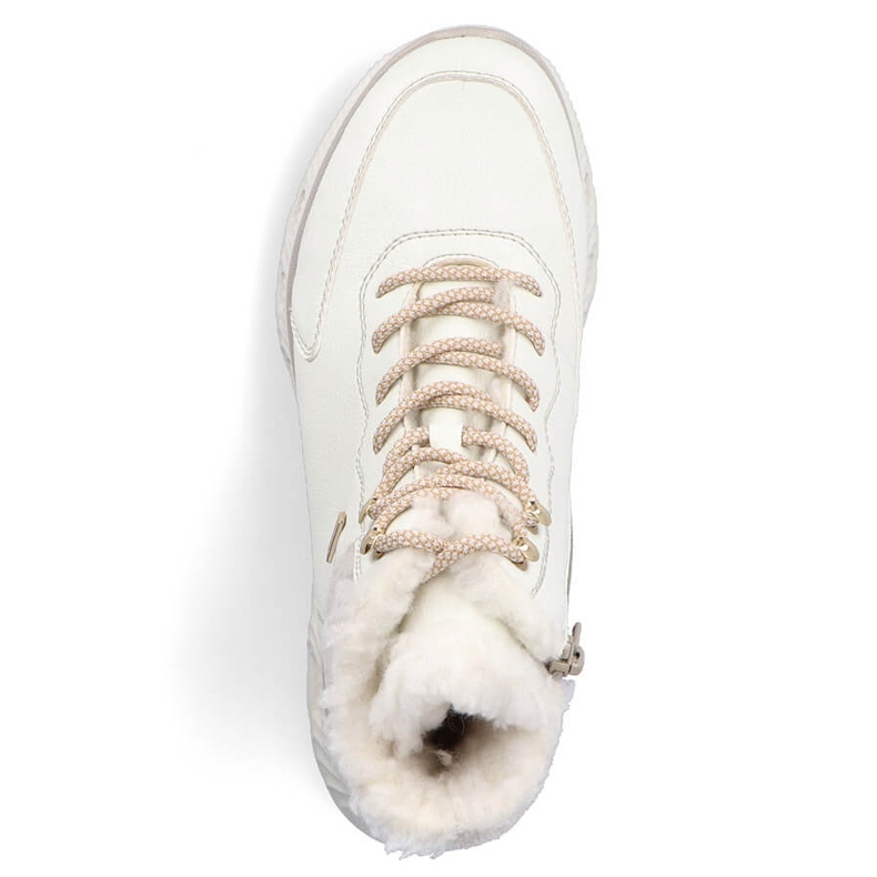 Botas esportivas femininas com isolamento, brancas, Rieker M6010-80 branco 1