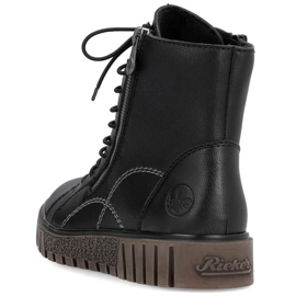 Botins femininos de couro preto na plataforma Rieker Y3410-00 1