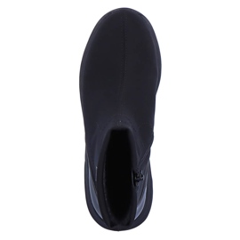 Botas femininas impermeáveis ​​de cunha pretas Remonte D6677-03 preto 1