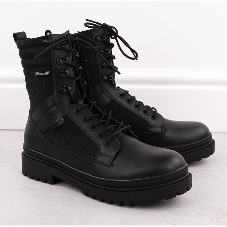 Botas masculinas impermeáveis ​​de couro pretas Big Star OO174164 preto 1