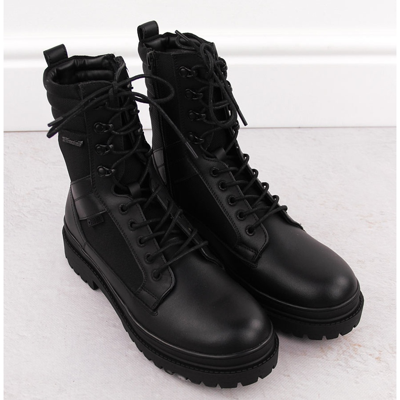 Botas masculinas impermeáveis ​​de couro pretas Big Star OO174164 preto 2