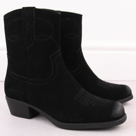 Botas cowboy femininas de couro, pretas Sergio Leone BT284-S preto 2