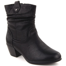 Botas femininas pretas confortáveis ​​Unisoft 7987 preto 1