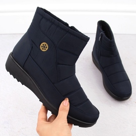 Botas de neve femininas azul marinho Unisoft 7997 1