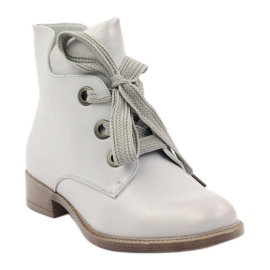 Botas Sergio Leone 300 prata metalizado cinza 1