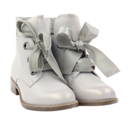 Botas Sergio Leone 300 prata metalizado cinza 4