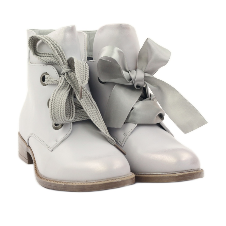 Botas Sergio Leone 300 prata metalizado cinza 4