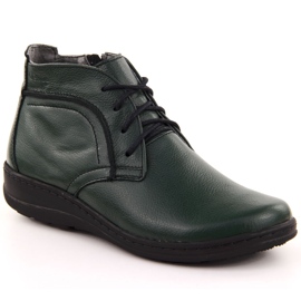 Botins com isolamento de couro, verde Helios 612-2 1