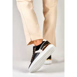 Tênis plataforma feminino, preto JF3060B 2