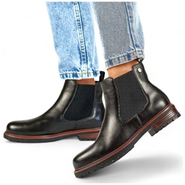 Botas Chelsea com isolamento feminino, pretas GD-WL71B preto 1