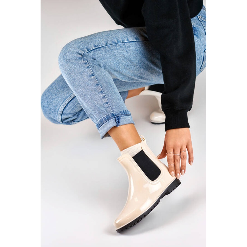 Botas Chelsea femininas, bege, DC21BE 1