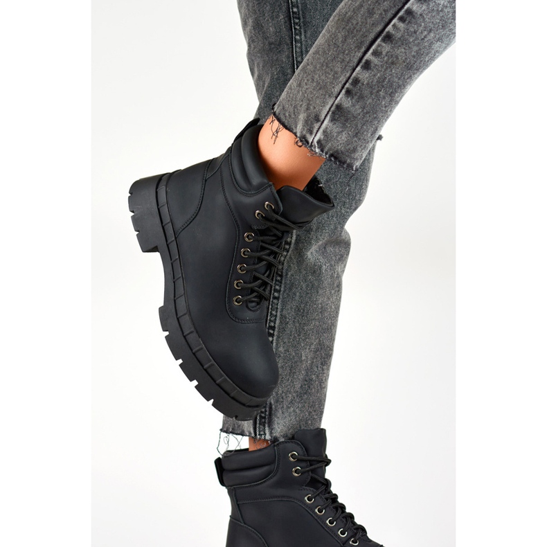 Botas femininas, levemente isoladas, pretas 8538A-B preto 1