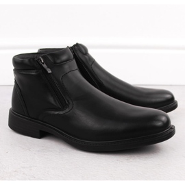 Botins masculinos isolados com zíper, pretos Unisoft 7516 1 Botins masculinos isolados com zíper, pretos Unisoft 7516 1