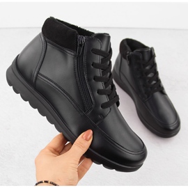 Botas confortáveis ​​de couro preto com isolamento por Filippo DBT6629 2