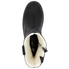 Botas femininas com isolamento na plataforma preta Rieker 74283-00 preto 1