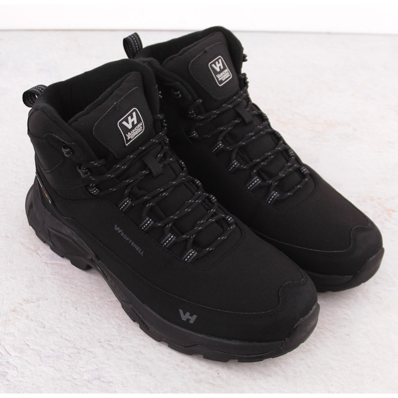 Sapatos de trekking masculinos impermeáveis, pretos, Vanhorn 99302 2