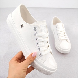 Tênis feminino de cano baixo em tecido, branco Big Star NN274285 1