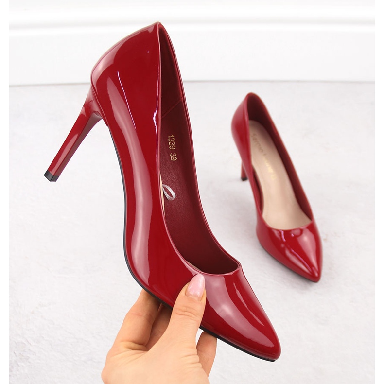 Bombas com bolso, pinos pintados Red Sergio Leone 1339 vermelho 1