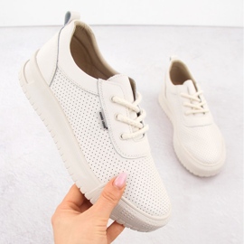 Sapatos de couro de couro bege sergio leone sp-102 1