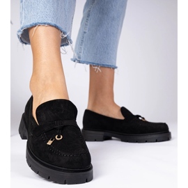 Mocas negros de Ekozamsz com decoração preto 2