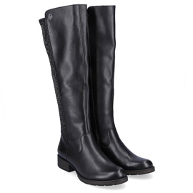 Botas de couro femininas pretas Rieker Z9591-00 preto 1