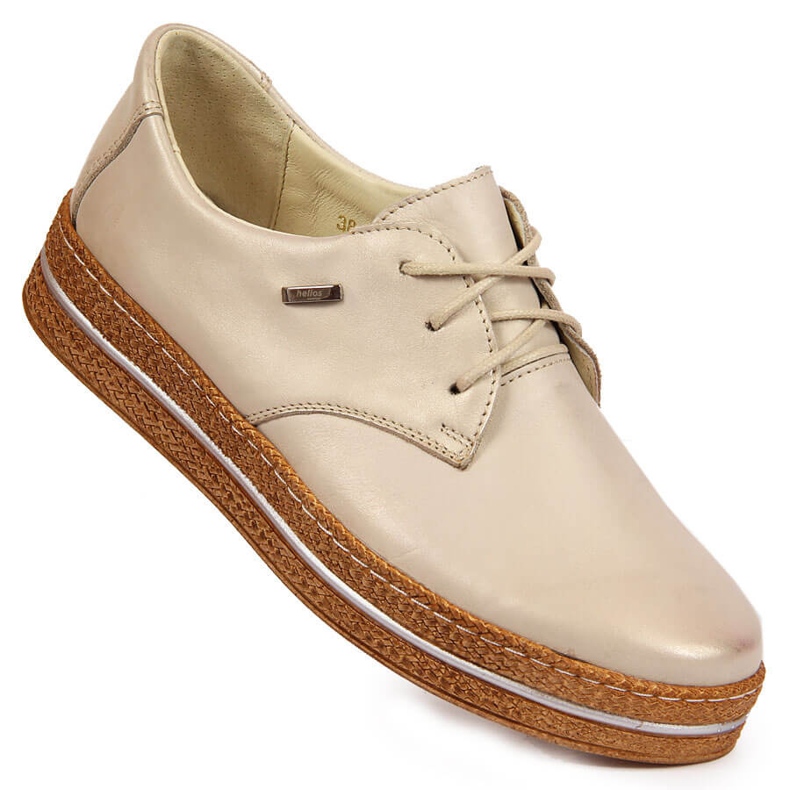 Sapatos de mulher em pele bege pérola Helios 380 1