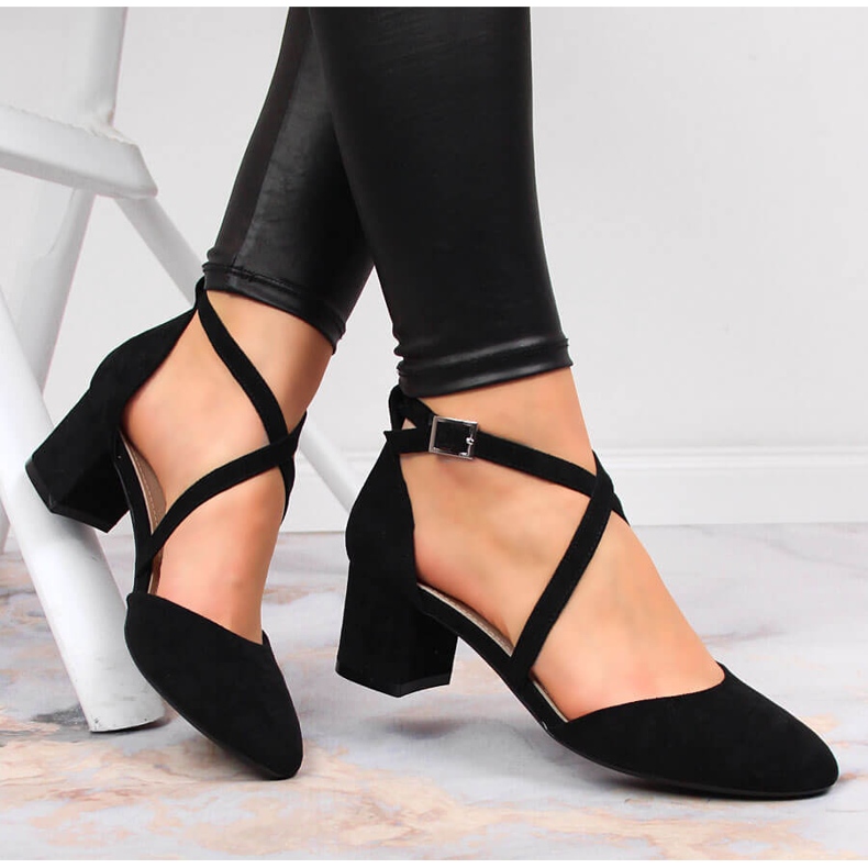 Sandálias de tiras pretas de mulher Sergio Leone preto 1