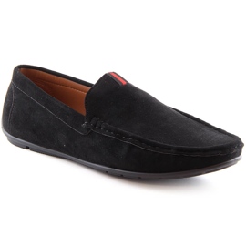Sapatos mocassins de camurça de homem preto McKeylor 2260 2