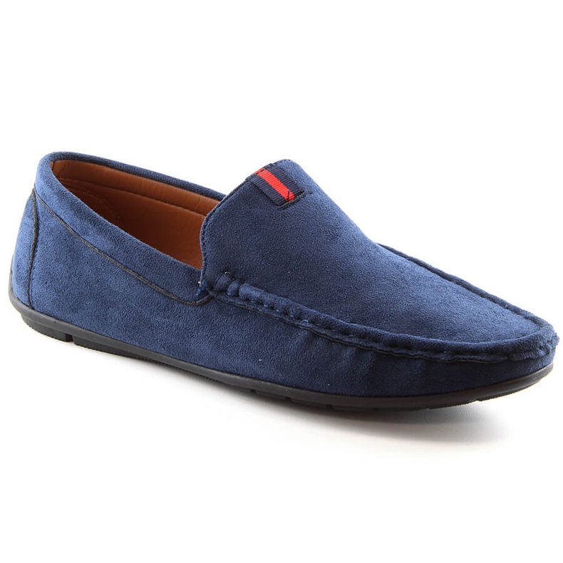 Mocassins sapatos masculinos de camurça azul marinho McKeylor 2260 2