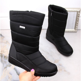 News Novidades 5028 botas femininas de cano alto pretas para neve preto 2