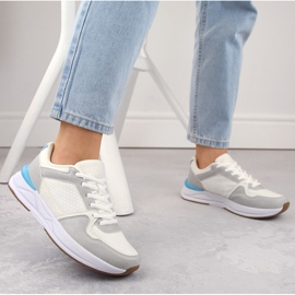 Atletico Calçado desportivo feminino branco com atacadores Atlético WY23593 2