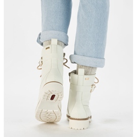 Botas de trabalho brancas femininas impermeáveis ​​Rieker Y9126-80 branco 2