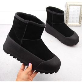 Botas de neve mukluk femininas pretas Big Star OO274A213 preto 1