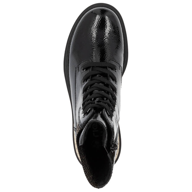 Botins femininos confortáveis com isolamento preto Rieker 72607-00 2 Botins femininos confortáveis com isolamento preto Rieker 72607-00 2