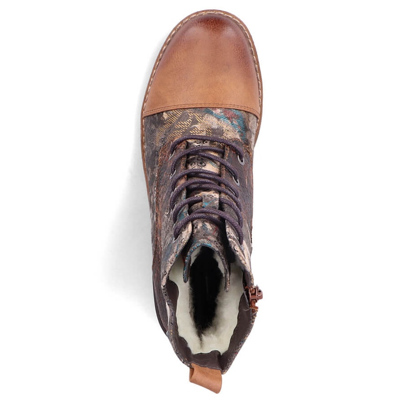 Botas femininas isoladas e impermeáveis ​​Rieker 94611-90 castanho 2