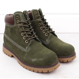 Botas masculinas de camurça verde couro Big Star OO174139 2