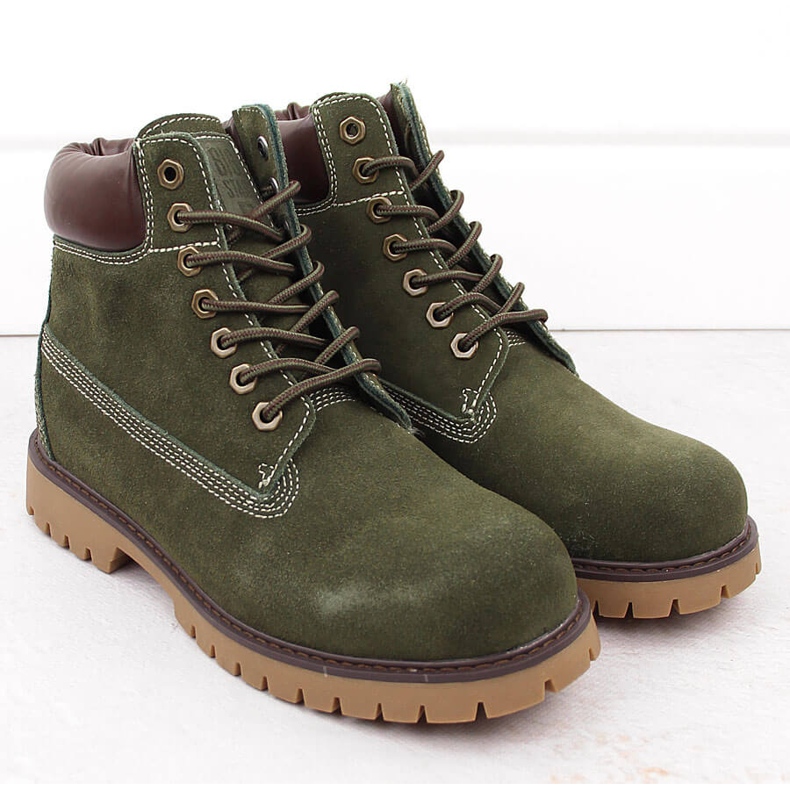 Botas masculinas de camurça verde couro Big Star OO174139 2