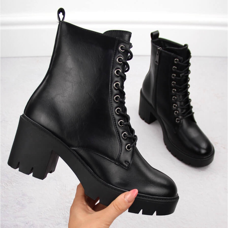 Botas femininas com isolamento, pretas Vinceza 58329 preto 1