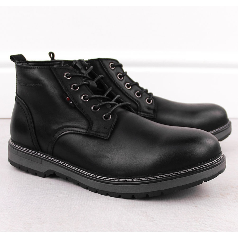 Botas masculinas de couro com isolamento, pretas, T.Sokolski Z24-433 preto 1