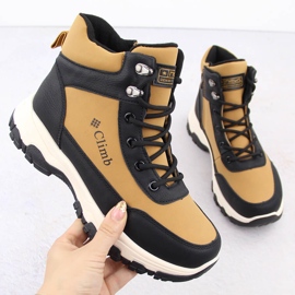 Botas altas de trekking isoladas camelo NEWS 7921 preto 1