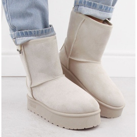 Botas de neve femininas impermeáveis ​​mukluk bege Big Star OO274897 1