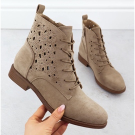 BOTAS ABRIL DE MULHERES SUEDE BEIGE S.BARSKI HY51-136 bege 1