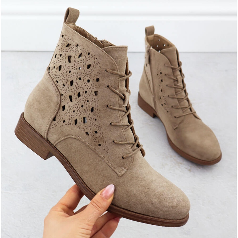 BOTAS ABRIL DE MULHERES SUEDE BEIGE S.BARSKI HY51-136 bege 1