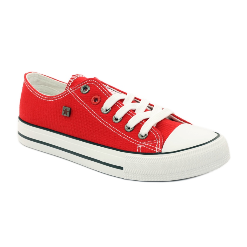 Big star 274020 tênis amarrado branco vermelho 1