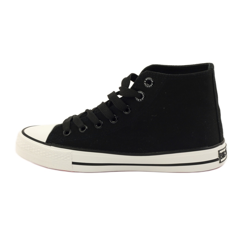 Big star 274014 tênis amarrado branco preto vermelho 2