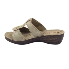 Chinelos de velcro Gold Inblu GL086 amarelo marrom 2