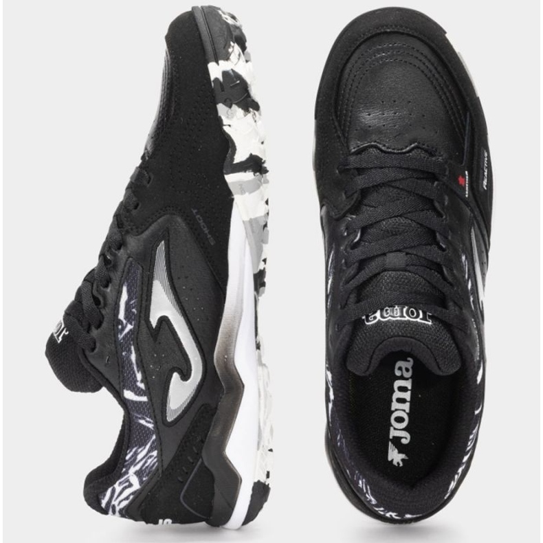 Joma fs reativo 2501 tf fss2501tf sapatos de futebol preto 1