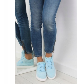 Sapatilhas de mulher em camurça azul NB171P Blue 1 Sapatilhas de mulher em camurça azul NB171P Blue 1