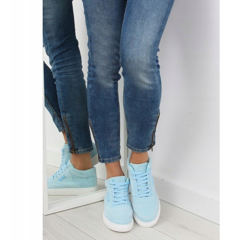 Sapatilhas de mulher em camurça azul NB171P Blue 1 Sapatilhas de mulher em camurça azul NB171P Blue 1