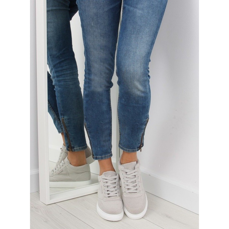 Tênis feminino de camurça cinza LT.GRAY 1
